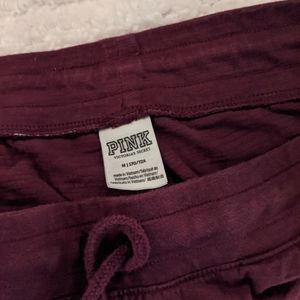 Victoria Secret Pink joggers dark maroon size M